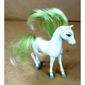 Mattel Disney Princess Polly Pocket Scale White Horse Figurine - Major - 4 Inch